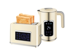 Conjunto Café Led Chaleira 1,7l 2200w Torradeira Creme