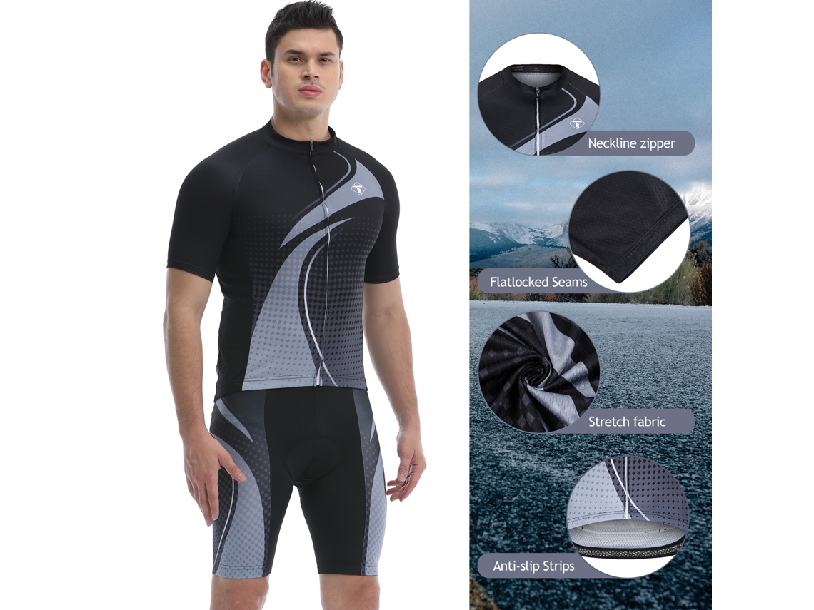 Conjunto De Ciclismo De Secado Rápido Para Hombre, Maillot Y Culotte Con Tirantes, Ropa De Ciclismo De Montaña.