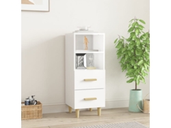 Aparador 34,5x34x90 cm Madera Procesada Blanco Brillo