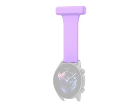 Correa de Silicona estilo pasador 22mm para Huawei Watch GT Runner/Samsung Galaxy Watch3 45mm - purpúreo