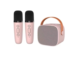 Mini máquina de karaoke, altavoz de karaoke portátil con Bluetooth para adultos y niños con 2 micrófonos, adecuada para niñas de 6 a 1 año Yizhood