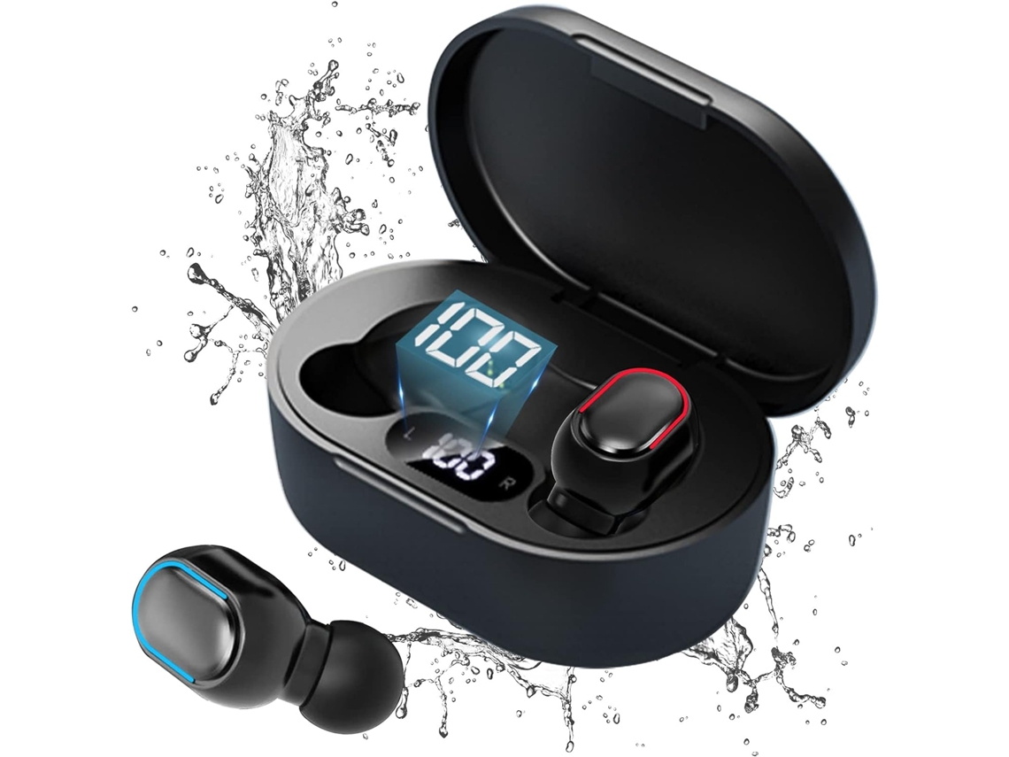 Auriculares Bluetooth True Wireless Inalámbrico IPX7 inalámbrico a prueba de agua con entrada estéreo con cancelación de ruido