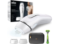 Depiladora Luz Pulsada BRAUN Silk·expert Pro 5 PL5145 (IPL - Multizonas - Blanco y Plateado)