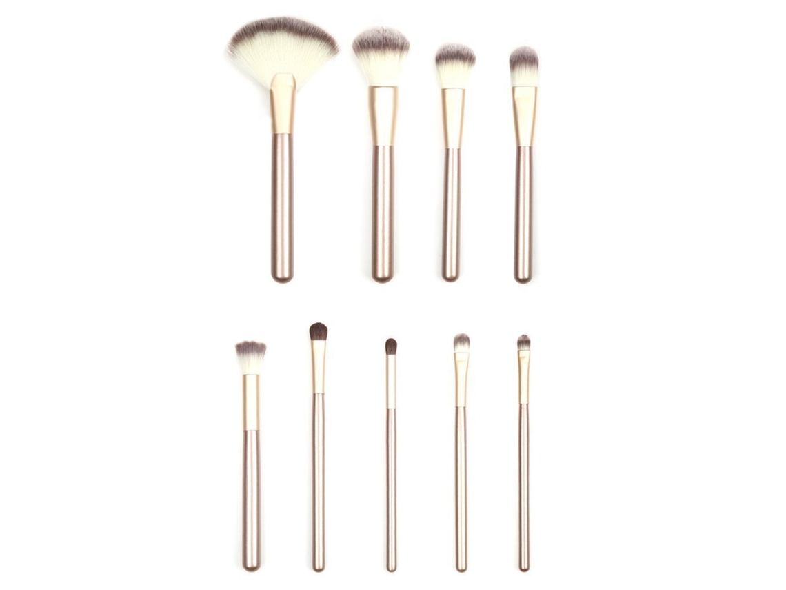 Juego de brochas de maquillaje Core Collection para una aplicación y almacenamiento impecables, blanco cremoso, 18 piezas Kofihety