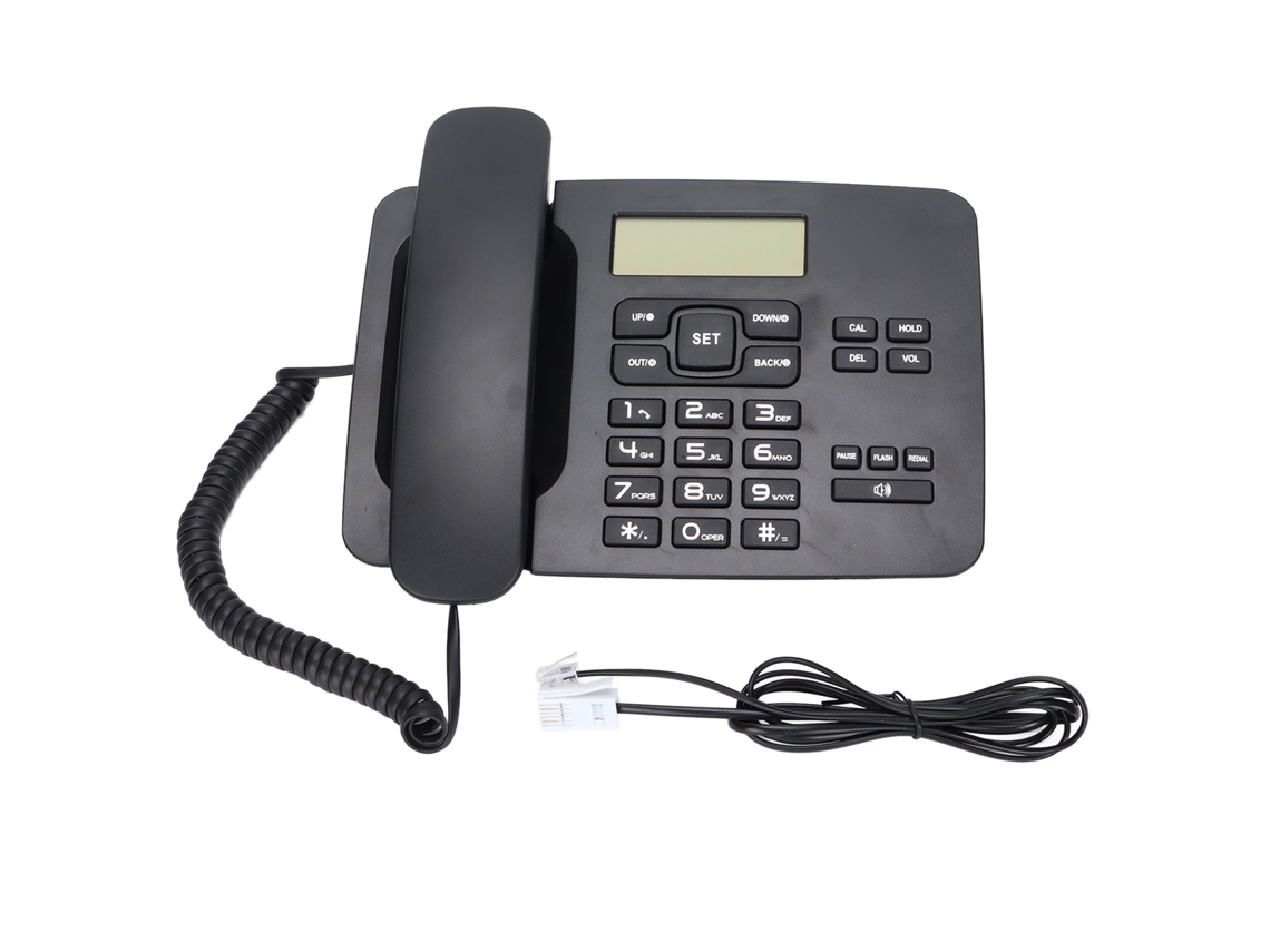 Teléfono con cable con identificador de llamadas y volumen ajustable
