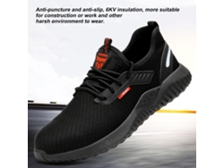 Zapatos De Seguridad Con Punta De Acero Para Hombre Y Mujer Zapatillas Ligeras Y Transpirables Para Trabajo Industrial Y Construcción Negro 40
