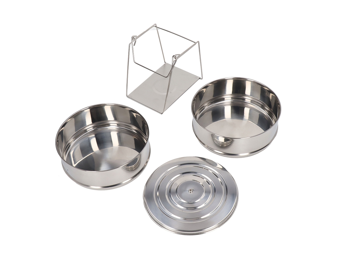 Olla Vaporera De Acero Inoxidable 304 De 2 Capas Con Tapa Para Cocina.