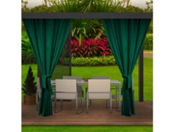 Cortinas Exterior 2x 155x200cm Cortina Verde para Pérgola Impermeable Cortina exterior para terraza Cortina parasol para balcón