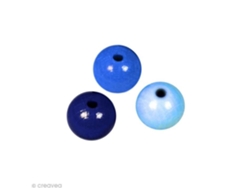 Cuentas de madera azules surtidas Rayher de 6 mm, 115 piezas, objetos decorativos