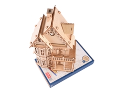 -puzzle De Madera 3d Villa Juguete Educativo Manual De Ensamblaje Modelo Regalo Para Niños Y Adultos
