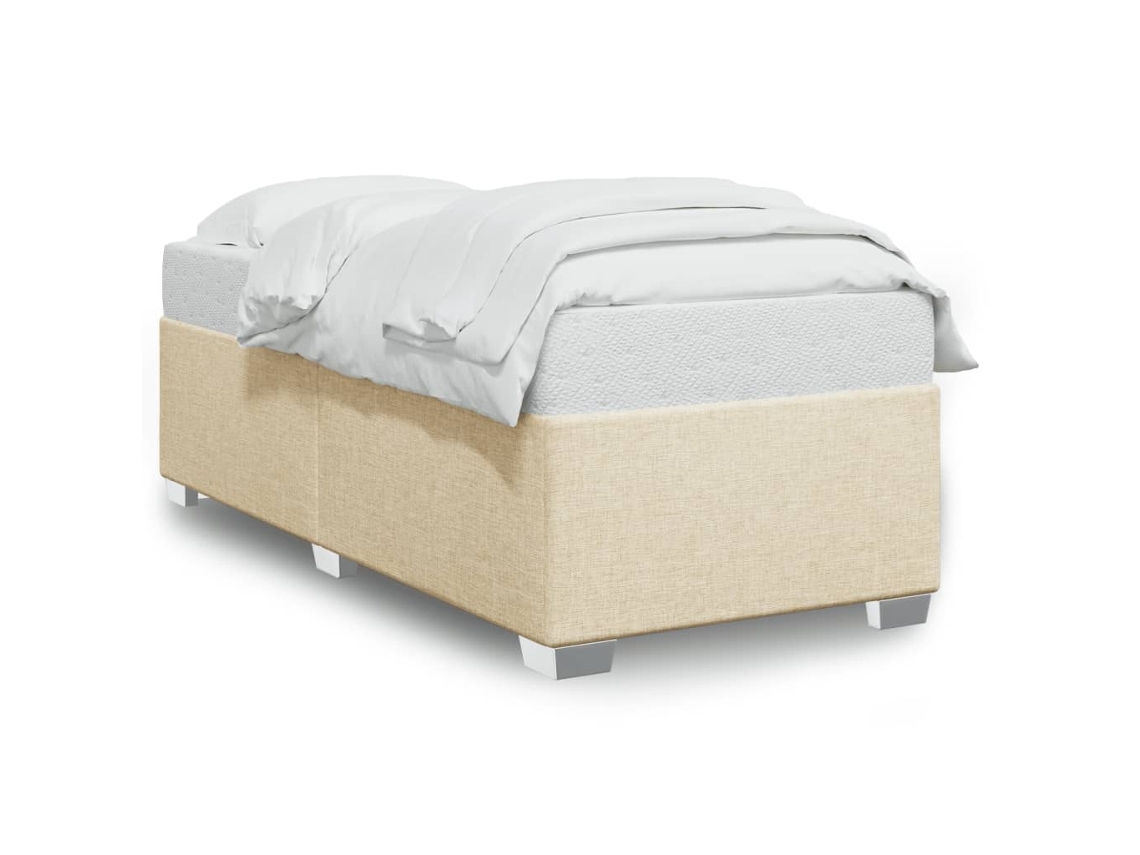 Maison Exclusive - Estructura De Cama Sin Colchón Tela Crema 80x200 Cm