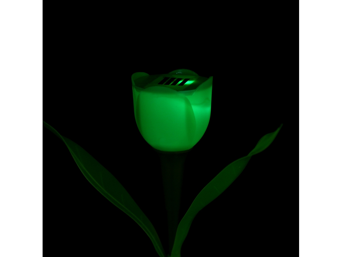 Luz LED solar para jardín con flores de tulipán, luz luminosa para césped y paisaje.