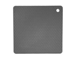Almohadilla Aislante De Silicona Cuadrada Gruesa Anti-deslizante Para Ollas Y Boles De Cera Color Gris