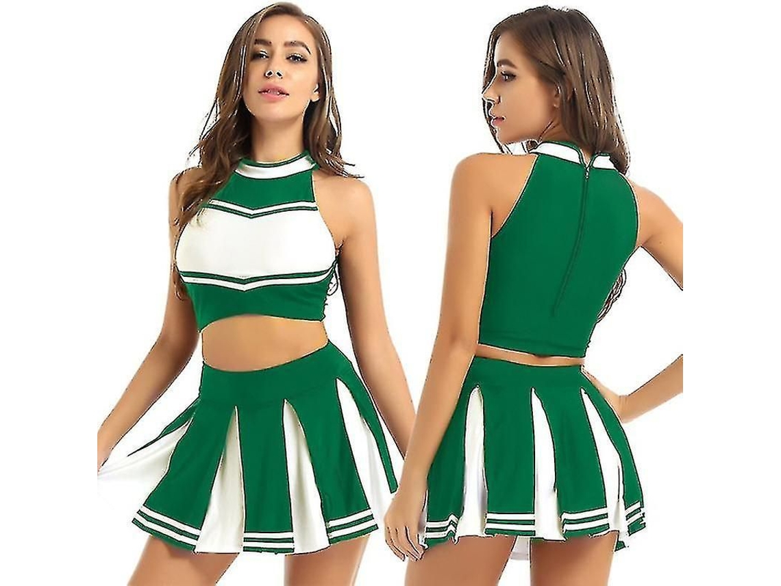 2026-traje De Lider De Cheerleading Para Mujer Adulto Vestido Conjunto Bhc Top Sin Mangas Y Falda Plisada Elástica