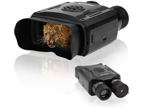 Binoculares de visión nocturna para adultos con tarjeta TF de 32 GB Zoom infrarrojo digital Pantalla ancha HD 7X Cámara de 1300 pies / 400 M-Negro ...