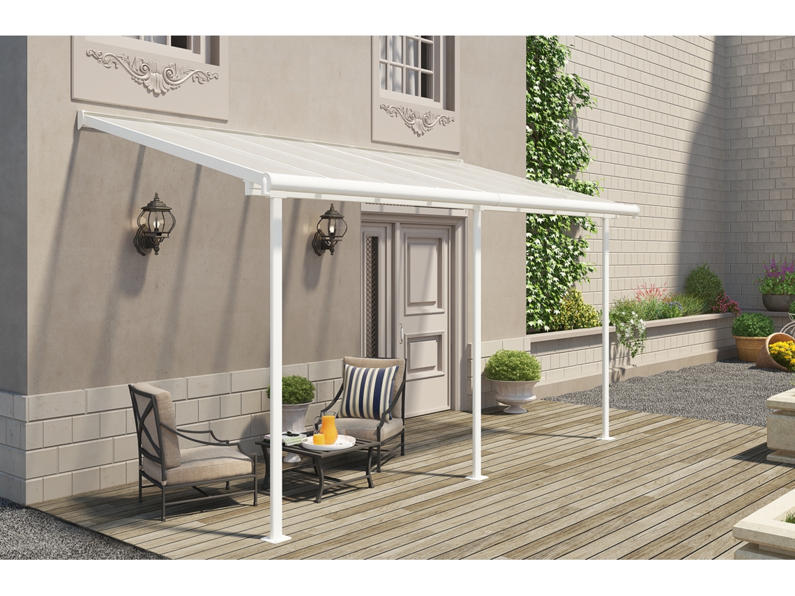 CANOPIA Sierra Pérgola Cobertor de Terraza de Aluminio 2,3X4,6 m Blanco