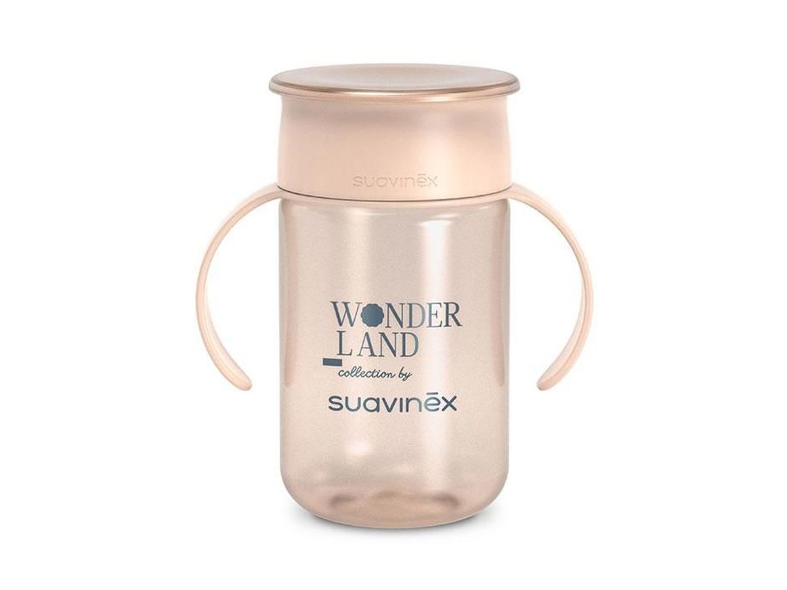 Suavinex, Wonderland, Taza 360° 12 meses Wonderland Rosa 340 ml
