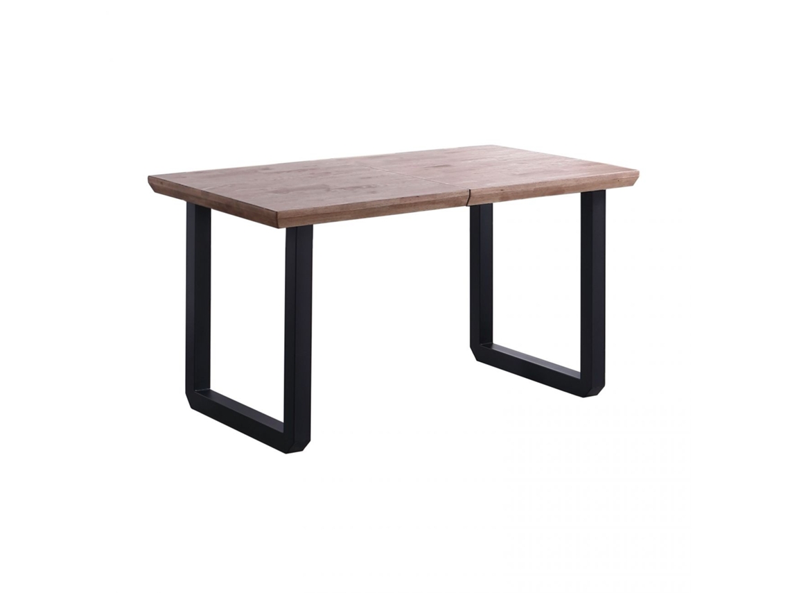 Mesa de comedor Roma extensible Roble Honey - Negro 220 x 80 x 77 cm