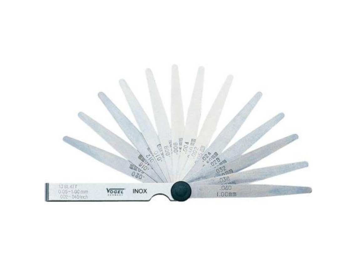 VOGEL-413107-juego galgas espesores inox, 20 láminas