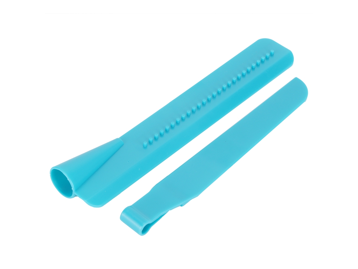 Regla para tartas de altura ajustable, raspador de crema azul, herramienta para decorar tartas