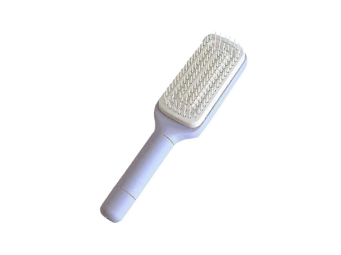 Peine autolimpiante con función de masaje y mango largo, multifuncional, para alisar el cabello, ideal para mujeres y niñas.