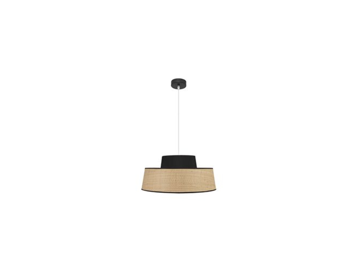 Lámpara colgante Jia 1xe27 Natural/Negro Regx50x50 Cm Fabrilamp