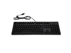 Teclado Mecânico Com Luz De Fundo Arco-íris 104 Teclas Fio Ergônomo Para Jogo E Escritório