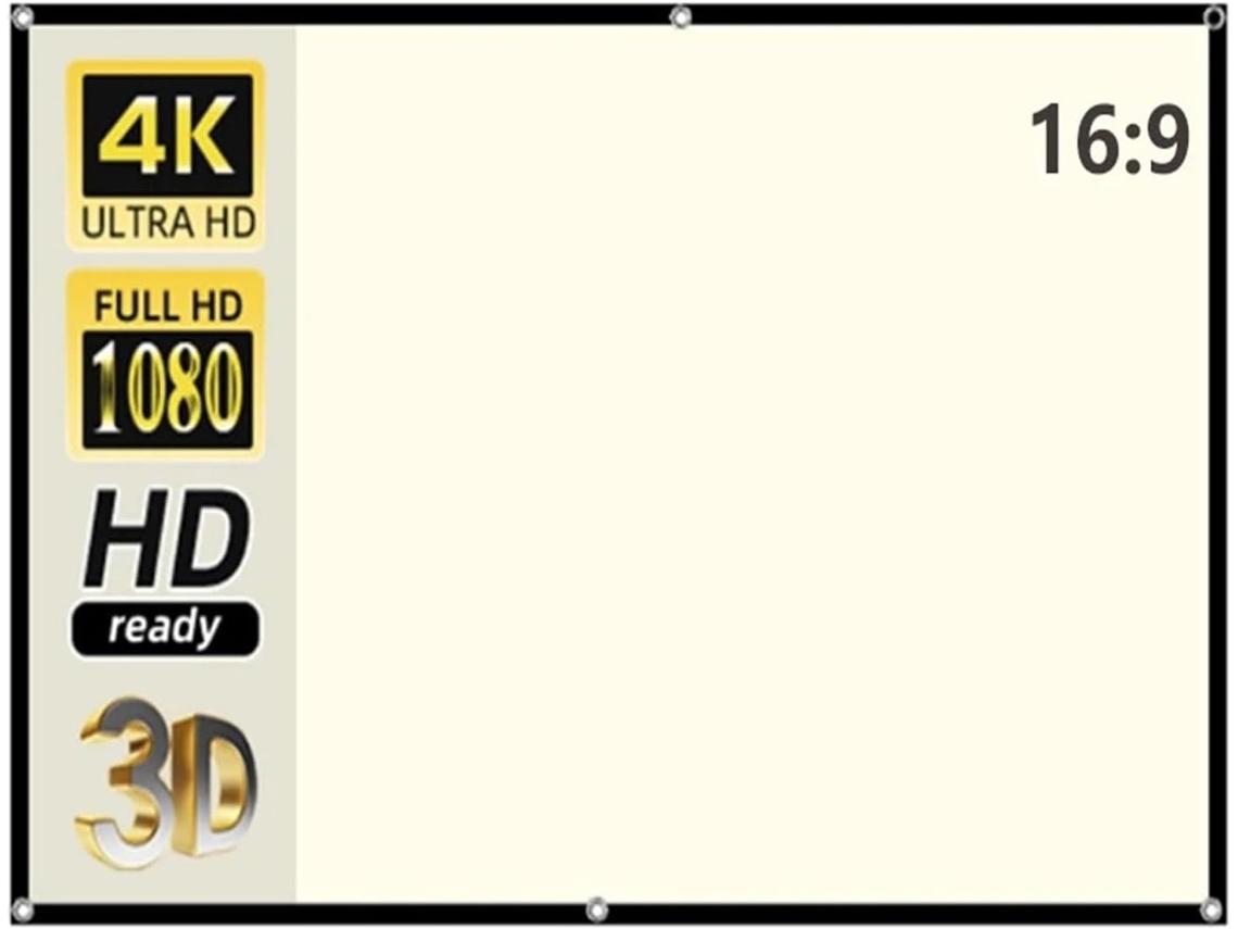 Pantalla De Proyección Para Cine En Casa, Interior, Exterior Y Patio Trasero.