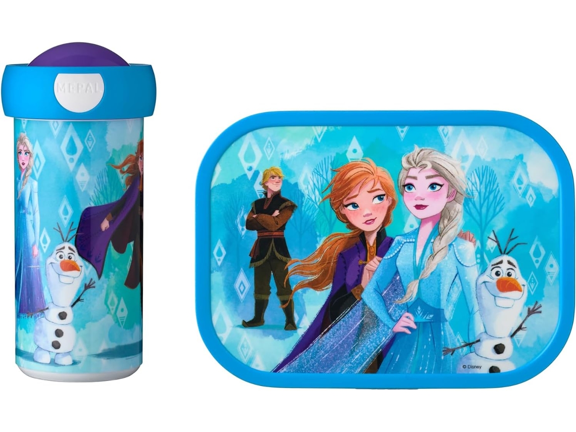 Kit de almuerzo Frozen II Gokoco Campus (vaso para almuerzo con tapa)
