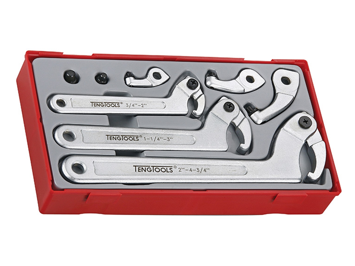 102120102 Juego de llaves de gancho articuladas Tengtools Tthp08