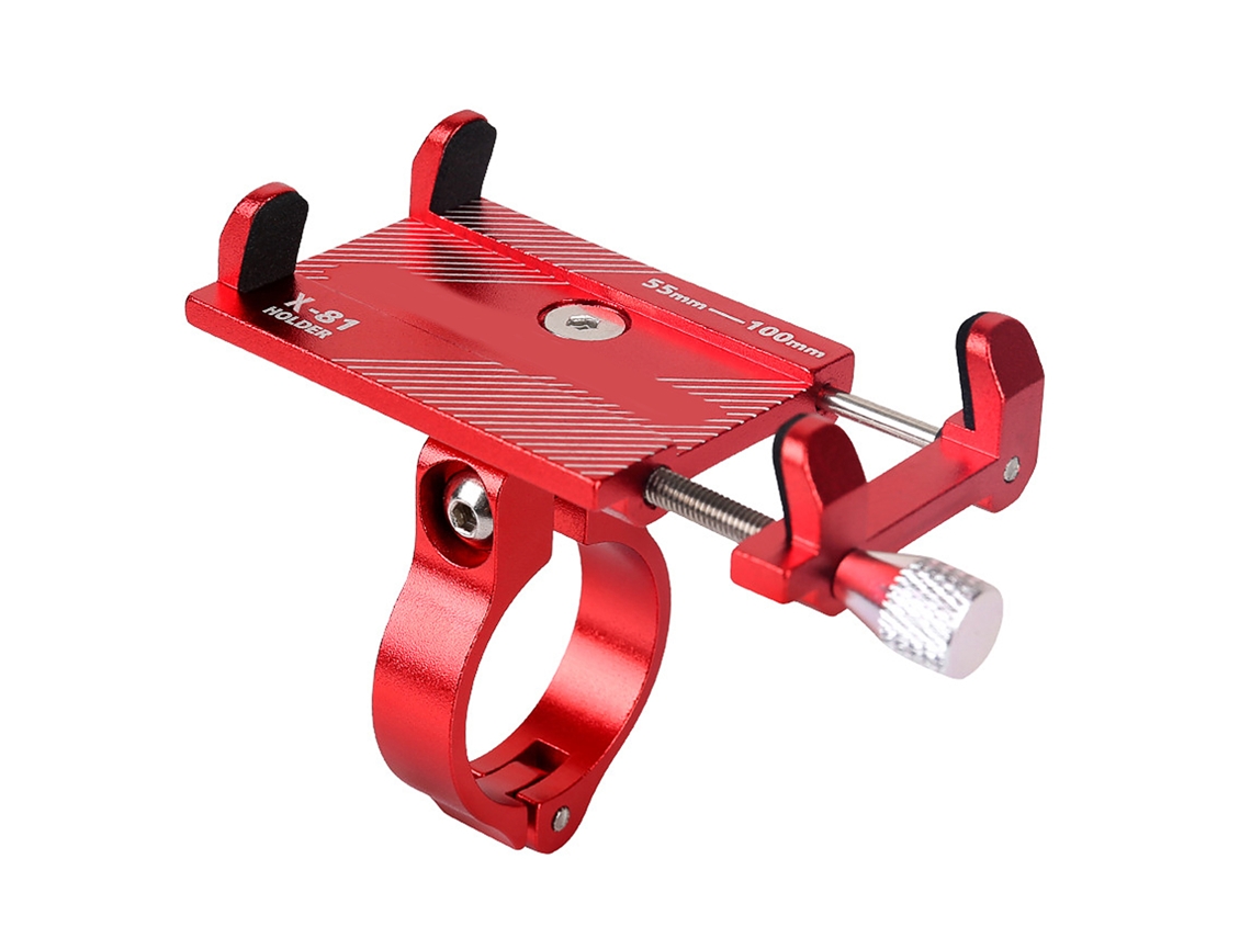 Soporte de aluminio para teléfono móvil para bicicleta y motocicleta, soporte para smartphone para manillares de scooter de 3,0 a 6,8 pulgadas.