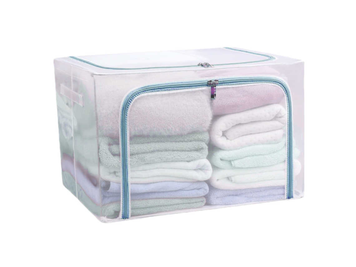 Caja de almacenamiento de red de nylon con estructura de acero plegable y duradera para colchones o mantas resistente al agua Kofihety
