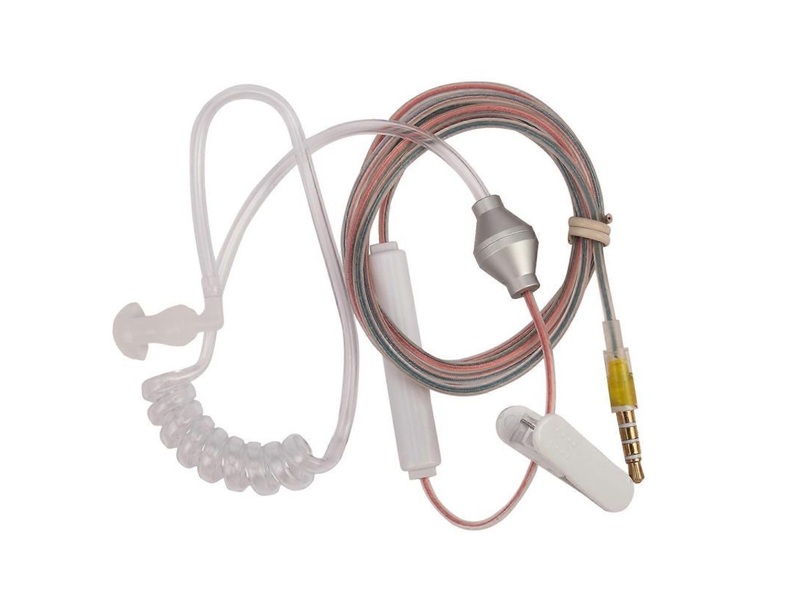 Auricular Con Tubo Acústico Discreto A Prueba De Radiación De 3,5 Mm Para Teléfono Móvil Y