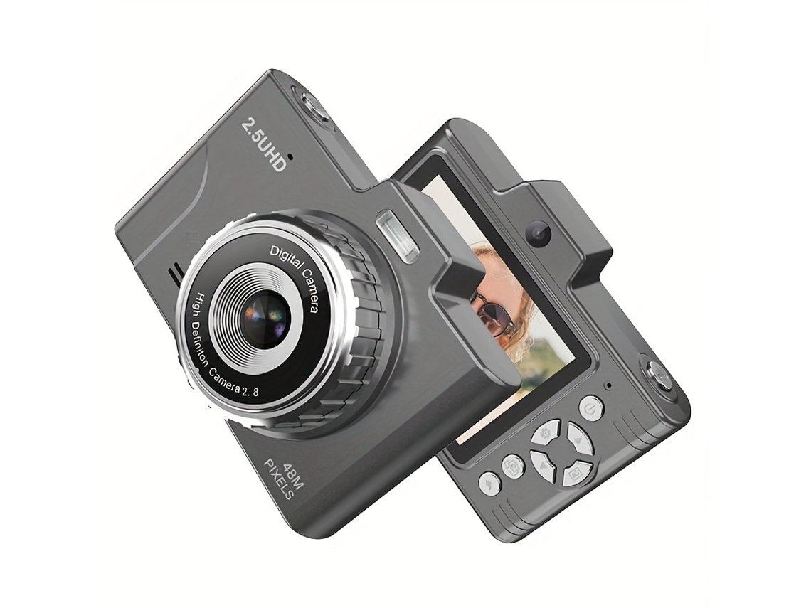 Câmera Digital Portátil H8 1080P Câmera Ccd Compacta 48Mp Zoom Óptico 8X Preta GERTIZ
