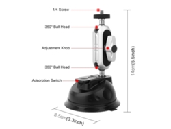 Soporte De Ventosa Para Teléfonos, Cámaras, Iphone Y Gopro - Ideal Para Carro Y Accesorios Móviles