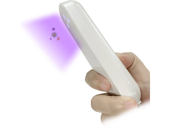 Esterilizador Lámpara ANSELF DC5 V 1.5W 254NM Handhold 3 LED UV 1500mAh Blanco