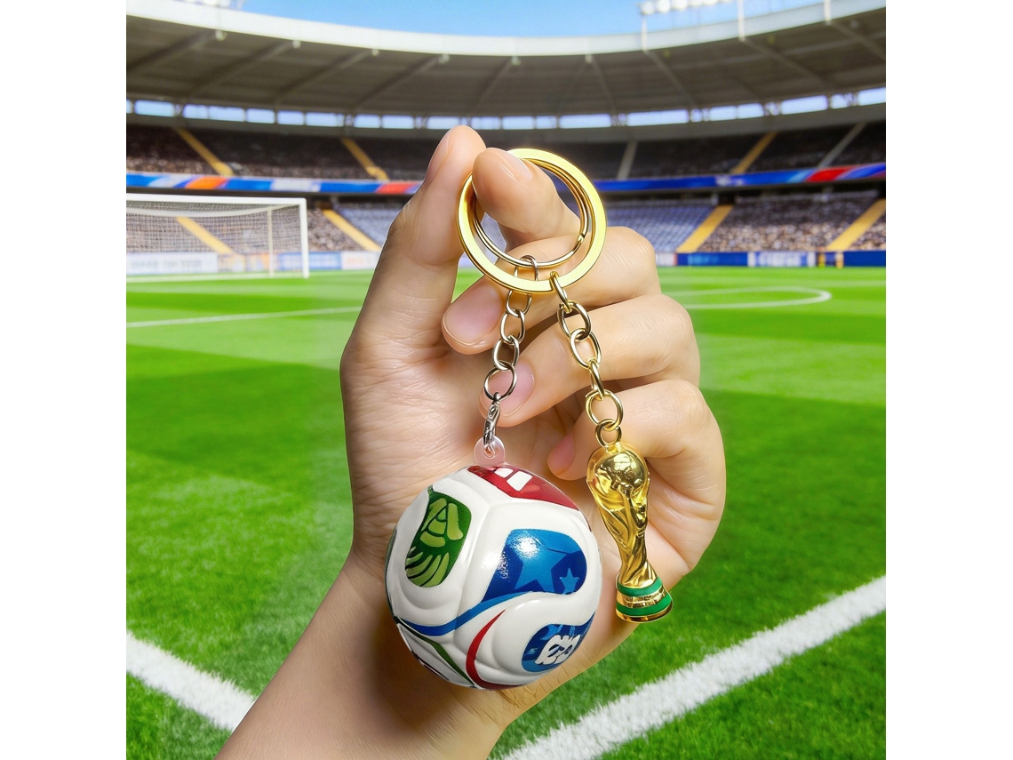 Juego De 2 Llaveros Con Forma De Trofeo De Fútbol En Miniatura, Accesorio Deportivo, Regalo Para Aficionados Y Coleccionistas, Diseño Ergonó