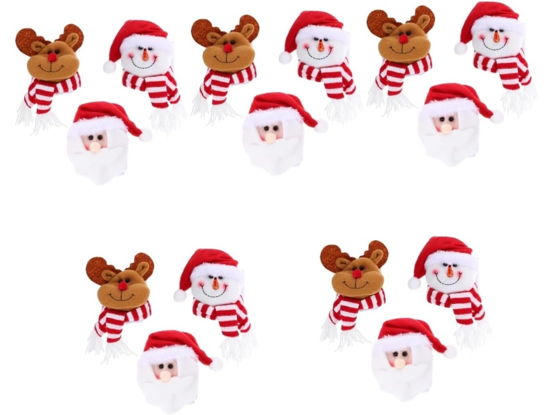 5 Juegos De Adornos Navideños Para Cortinas Con Lazos Y Cintas Para Ventanas.