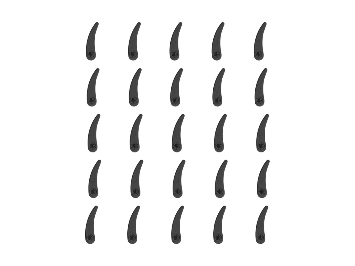 25 Cuchillas De Plástico Resistente Para Cortacésped Doméstico - Negro