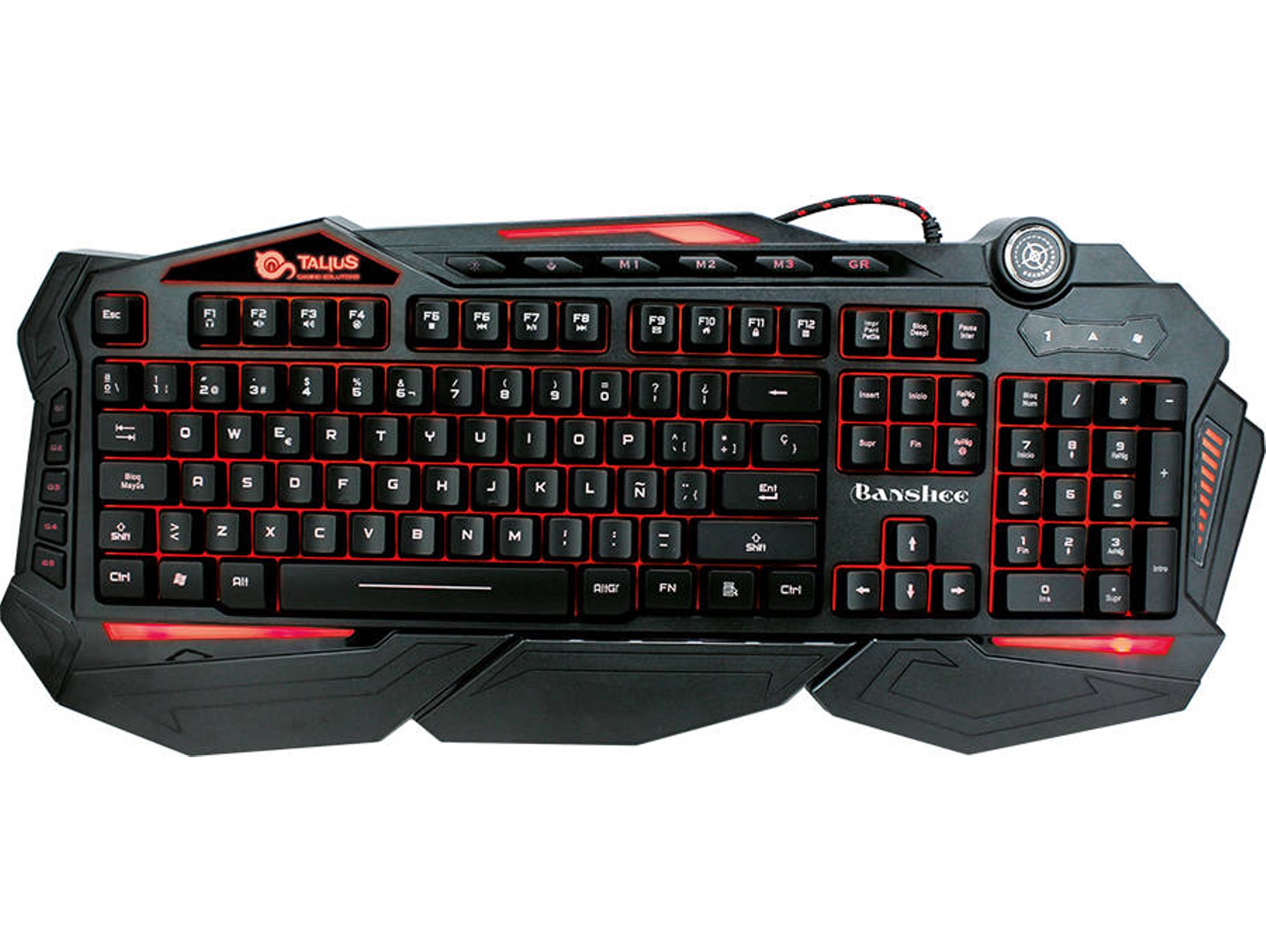 Teclado Gaming TALIUS Banshee (Membrana - Español - Negro)