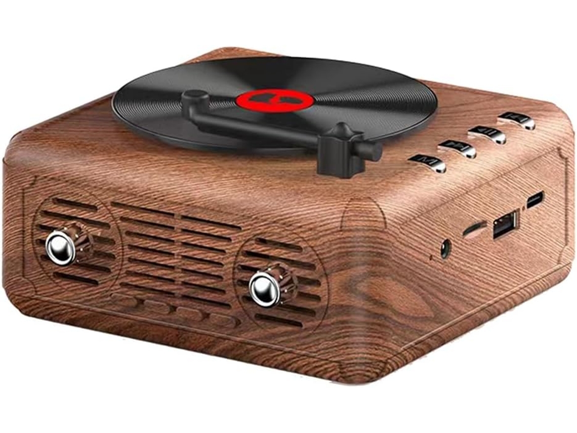 Altavoz Bluetooth Retro Portátil Con Subwoofer Para Escritorio