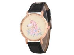 Reloj De Cuarzo Con Correa De Cuero, Estilo Moderno Y Sencillo Para Jóvenes Enamorados (negro)