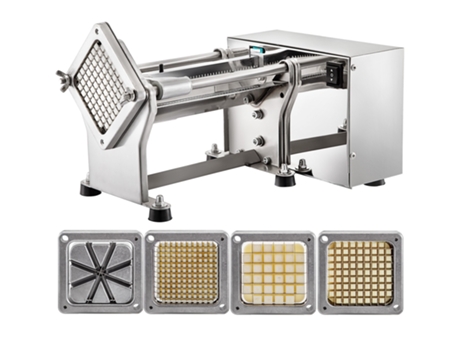 Cortador eléctrico de patatas fritas VEVOR con cortador de patatas fritas de 4 cuchillas