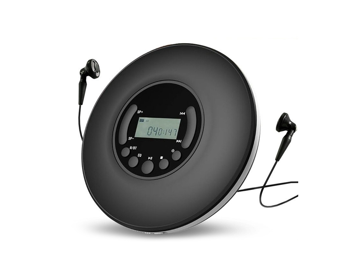 Reproductor De Cd Mp3 Portátil Con Altavoces Externos, Auriculares, Función De Repetición Ab Y Efectos De Sonido Eq.