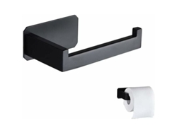 Soporte Para Papel Higiénico De Acero Inoxidable 304, Autoadhesivo, Antideslizante, Negro, Para Baño Y Cocina.