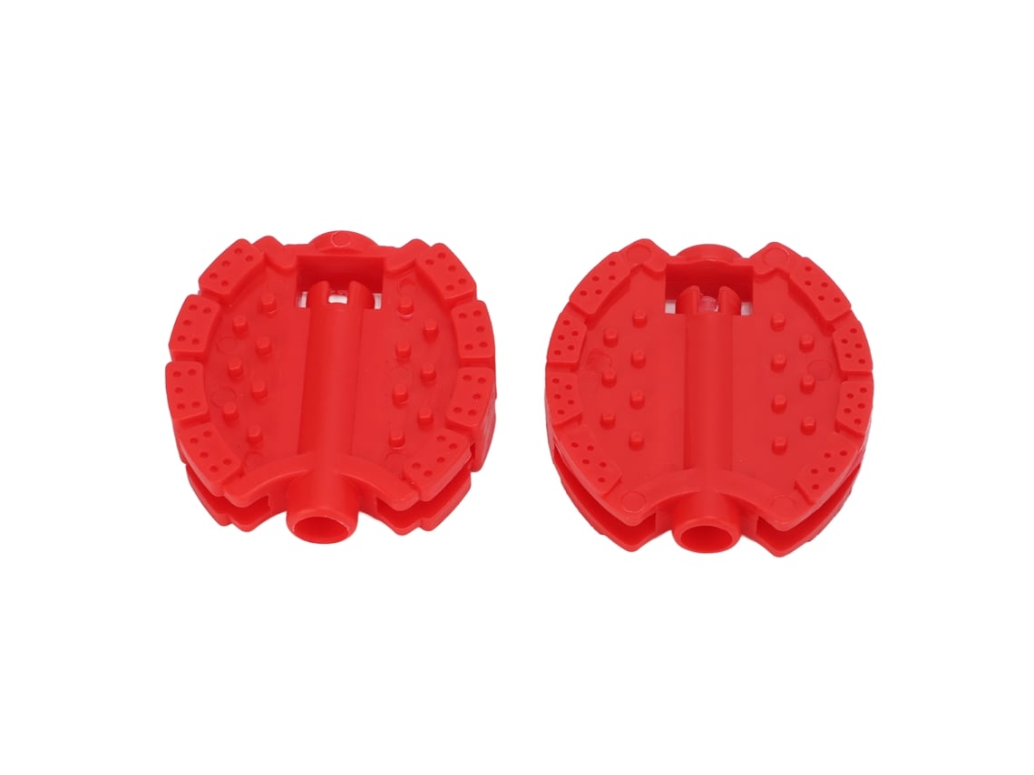 Jinwei - 2 peças de pedais de plástico para bicicleta infantil, pedais para triciclo, acessórios para pedal dianteiro de bicicleta infantil, vermelho.