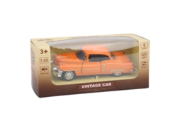 Bjww - Modelo de carro clássico de liga metálica para crianças com som e luz, brinquedo de fricção (laranja)