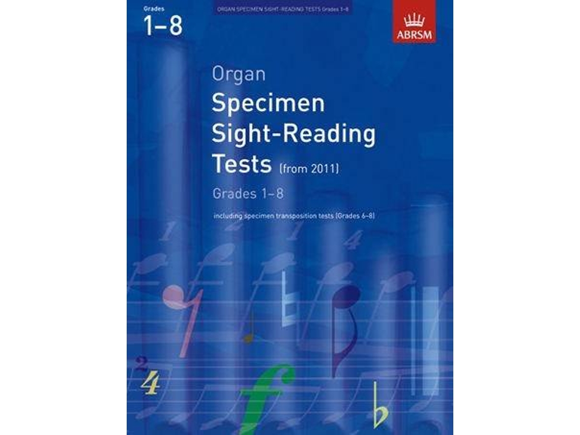 Partitura ABRSM Organ Specimen Sight-Reading Tests - Grades 1-8 (Para Órgano - Idioma: Inglés)