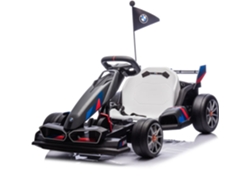 Bmw Gokart Eléctrico Para Niños - 5 A 12 Años - Función De Derrape - Gris