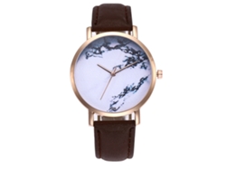 Reloj De Cuarzo De Pareja Con Correa De Cuero Pu Zhoulianfa Café